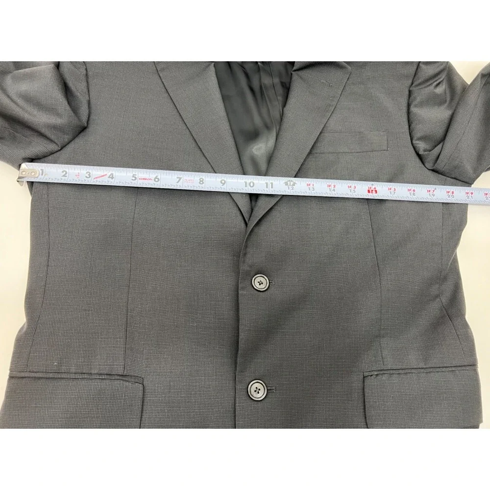 Jos A Bank Suit Coat Sport Coat Dark Gray 100% Wool Mens 39R‎